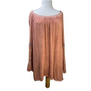 SOLD- XCVI Rust Colored Off Shoulder Blouse S ⭐️